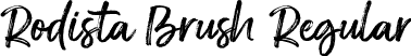 Rodista Brush Regular font | Rodista Brush.otf