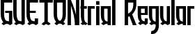 GUETONtrial Regular font | GUETONtrial.otf