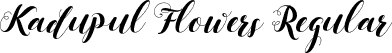 Kadupul Flowers Regular font | Kadupul Flowers.otf