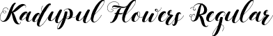 Kadupul Flowers Regular font | Kadupul Flowers.ttf