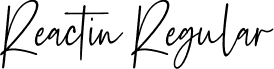 Reactin Regular font | Reactin.ttf