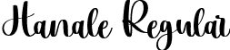 Hanale Regular font | Hanale.ttf