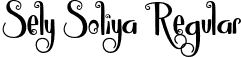 Sely Soliya Regular font | Sely Soliya.otf