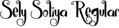 Sely Soliya Regular font | Sely Soliya.ttf