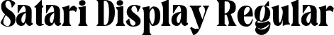 Satari Display Regular font | Satari Display.otf