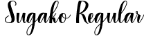 Sugako Regular font | Sugako.otf