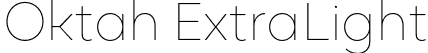 Oktah ExtraLight font | oktah_extralight.otf