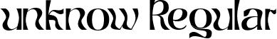 unknow Regular font | unknow.ttf