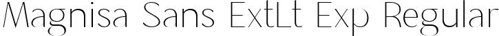 Magnisa Sans ExtLt Exp Regular font | MagnisaSans-ExtraLightExp.ttf