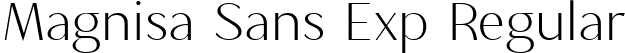 Magnisa Sans Exp Regular font | MagnisaSans-RegularExp.ttf