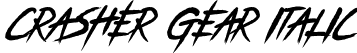 Crasher Gear Italic font | CrasherGear-Italic.ttf