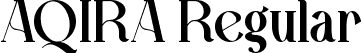 AQIRA Regular font | AQIRA.ttf