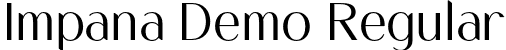 Impana Demo Regular font | Impana-Regular.otf