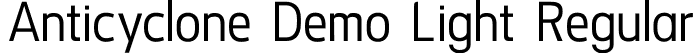 Anticyclone Demo Light Regular font | AnticycloneDemo-Light.otf