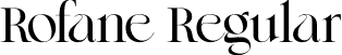 Rofane Regular font | Rofane.otf