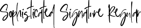 Sophisticated Signature Regular font | Sophisticated Signature.ttf