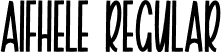 Aifhele Regular font | Aifhele.otf