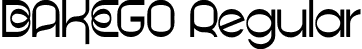 BAKEGO Regular font | BAKEGO-Regular.otf