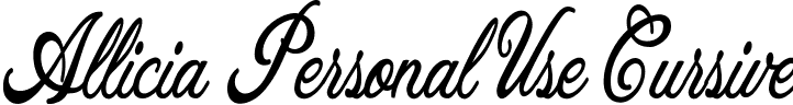 Allicia Personal Use Cursive font | Allicia Personal Use.ttf