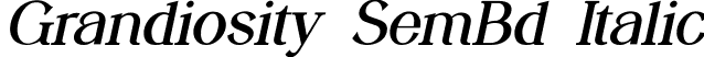 Grandiosity SemBd Italic font | Grandiosity-SemiBoldItalic.ttf