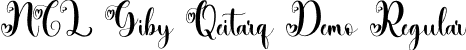 NCL Giby Qeitarq Demo Regular font | NCLGibyQeitarq-Demo.otf