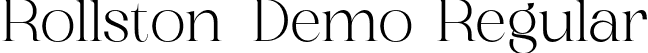 Rollston-Demo Regular font | Rollston-Demo.otf