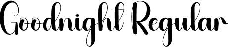 Goodnight Regular font | Goodnight.otf