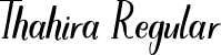 Thahira Regular font | Thahira.ttf