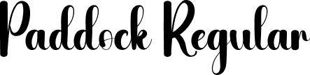 Paddock Regular font | Paddock.otf