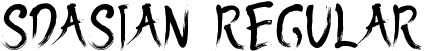 SDAsian Regular font | SDAsian_demo.ttf