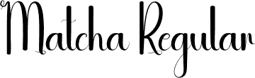 Matcha Regular font | Matcha.otf