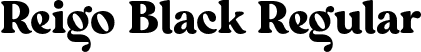 Reigo Black Regular font | Reigo-Black.otf