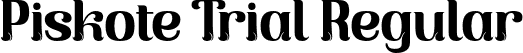 Piskote Trial Regular font | Piskote Trial .otf