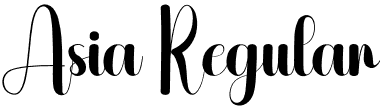 Asia Regular font | Asia.otf