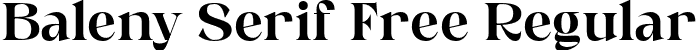 Baleny Serif Free Regular font | Baleny Serif Free.otf