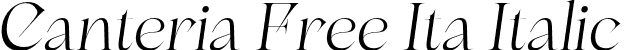 Canteria Free Ita Italic font | CanteriaFree-Italic.otf