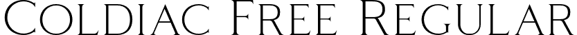 Coldiac Free Regular font | Coldiac.otf