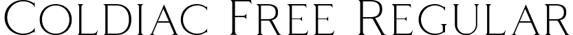 Coldiac Free Regular font | Coldiac.ttf