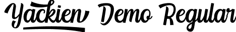 Yackien Demo Regular font | YackienDemo.ttf