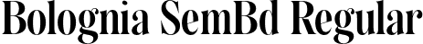 Bolognia SemBd Regular font | BologniaDemo-SemiBold.otf