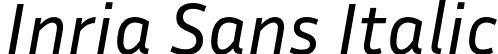 Inria Sans Italic font | InriaSans-Italic.otf