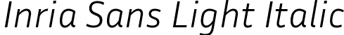 Inria Sans Light Italic font | InriaSans-LightItalic.ttf