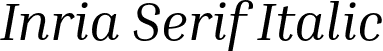 Inria Serif Italic font | InriaSerif-Italic.otf