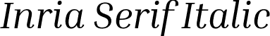 Inria Serif Italic font | InriaSerif-Italic.ttf