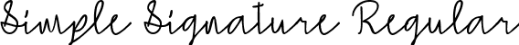 Simple Signature Regular font | Simple Signature - TTF.ttf