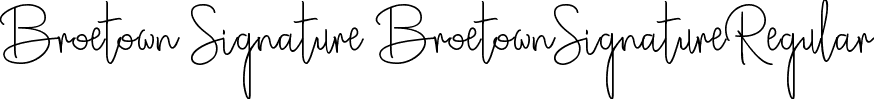 Broetown Signature BroetownSignatureRegular font | Broetown Signature.ttf