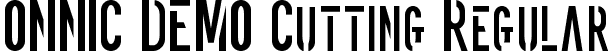 ONNIC DEMO Cutting Regular font | ONNICDEMOCutting.ttf