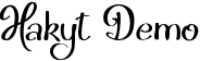 Hakyt Demo font | Hakyt Demo.ttf