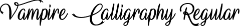 Vampire Calligraphy Regular font | Vampire Calligraphy - OTF.otf