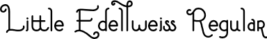 Little Edellweiss Regular font | Little Edelweiss.otf